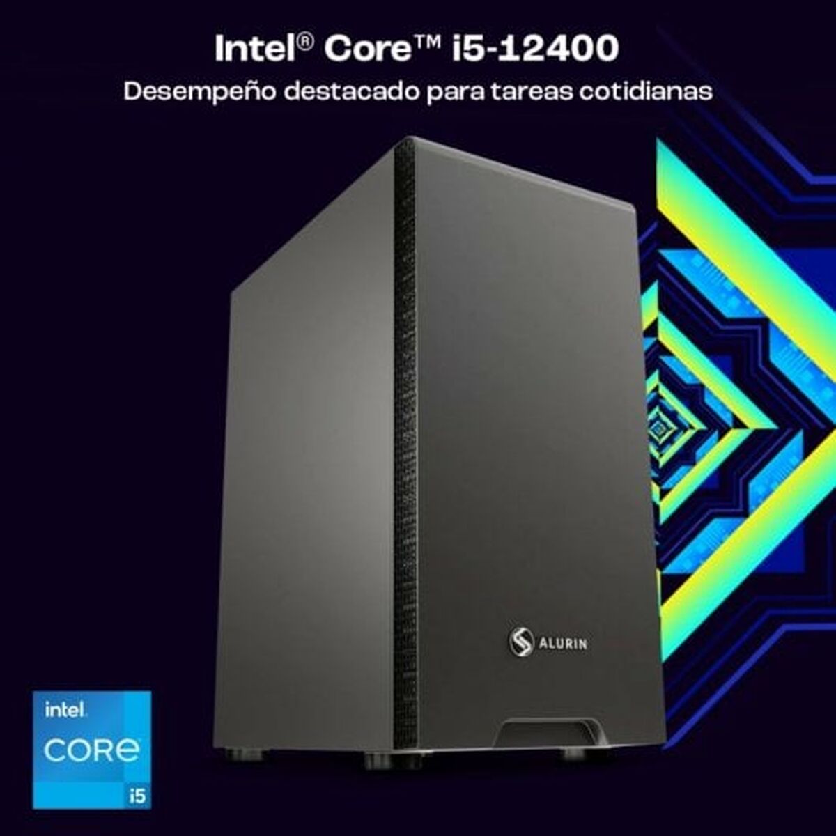 Stacionārais dators PcCom PCCOMWORK12400WP Intel Core i5-1240 16 GB RAM 500 GB SSD