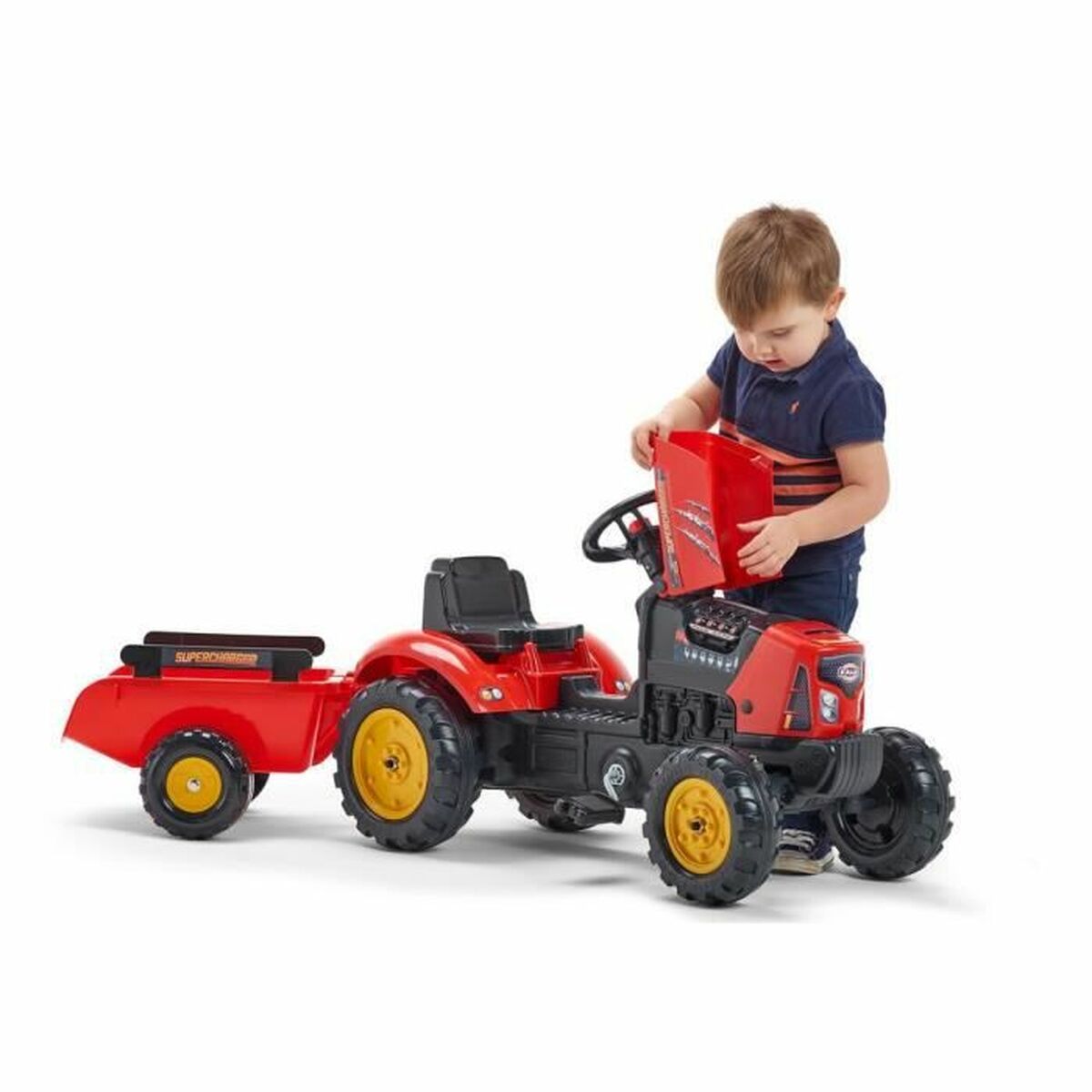 Трактор с педалями Falk Supercharger 2030AB Красный
