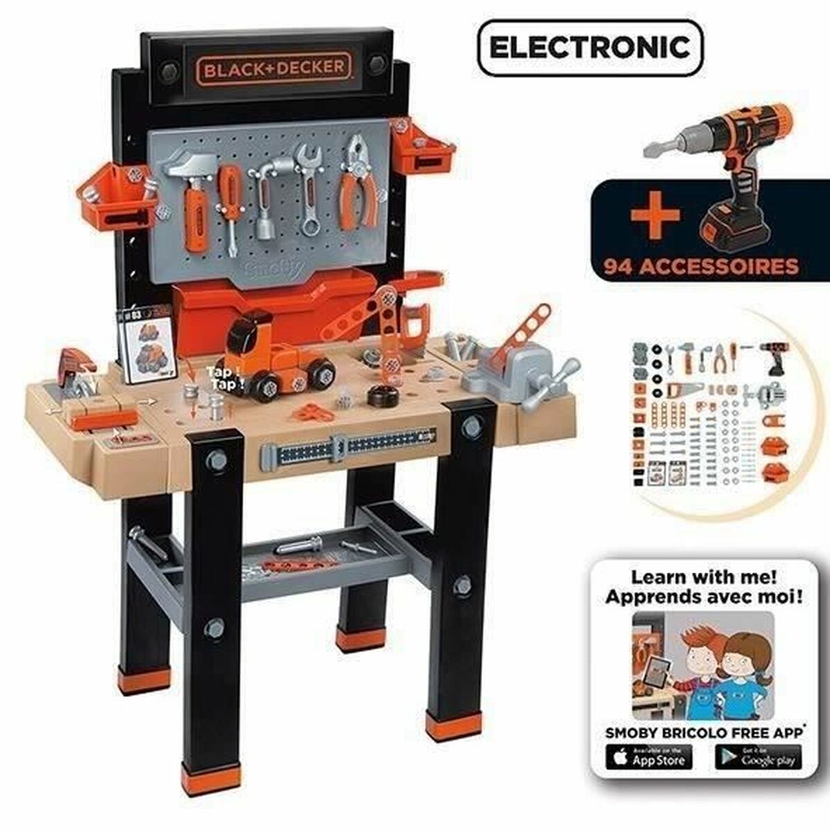 Workbench with Tools Smoby Bricolo Ultimate 95 Pieces 103 x 79 x 39 cm