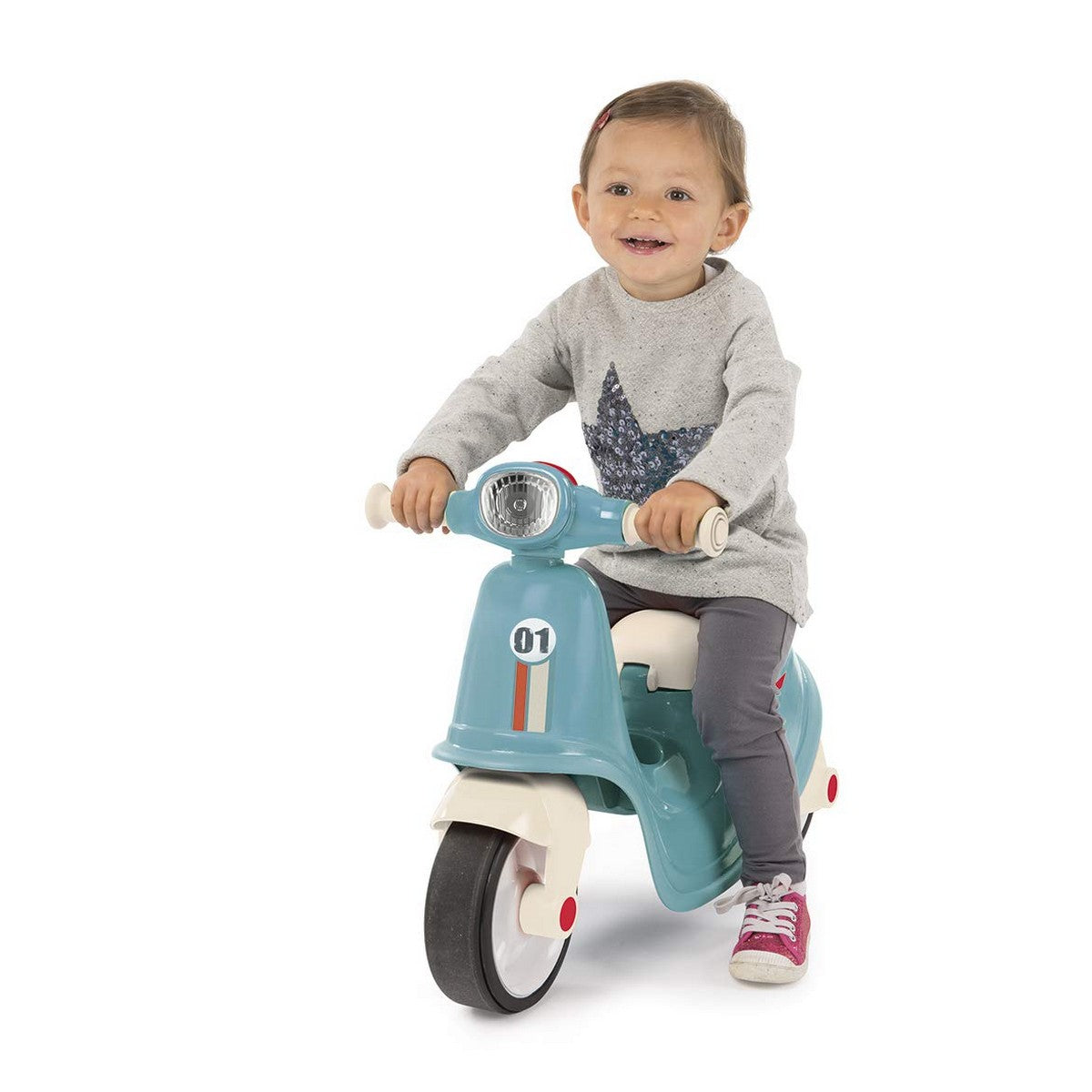 Bērnu atspērienu motocikls Smoby Scooter Zils Motocikls
