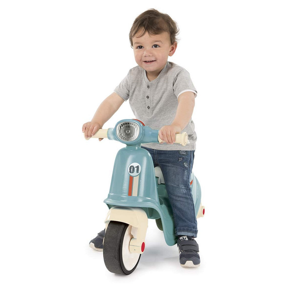 Bērnu atspērienu motocikls Smoby Scooter Zils Motocikls