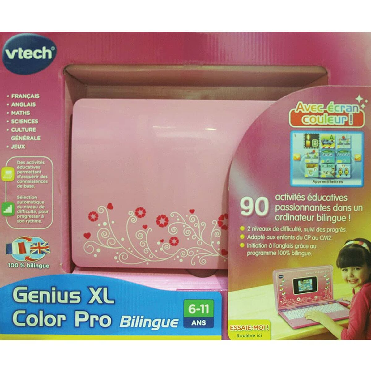 Портативный компьютер Vtech Genius XL Pro FR-EN Интерактивная игрушка + 6 Years