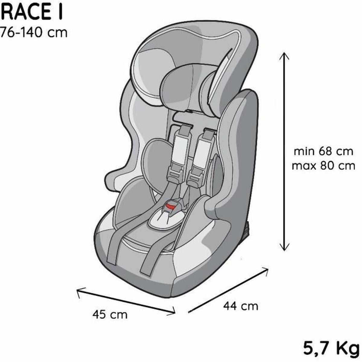 Auto Krēsls Nania Race Sarkans