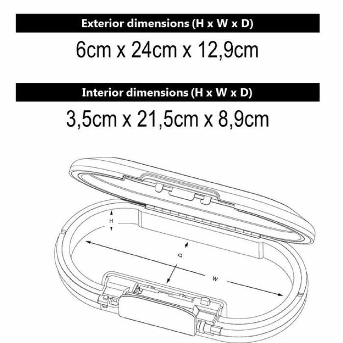 Портативный сейф с защитным кабелем Master Lock 5900EURDWHT Белый ABS 700 ml 6 x 12,9 x 24 cm