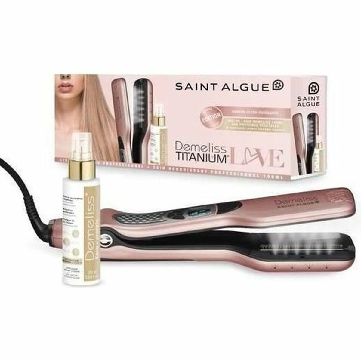 Щипцы для волос Saint-Algue Demeliss TITANIUM Love Edition 85 W Розовый