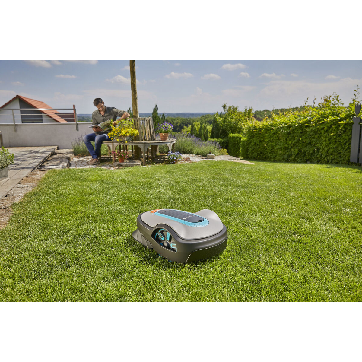 Akumulatora zāles pļāvējs robots Gardena Sileno Life 1000 m²