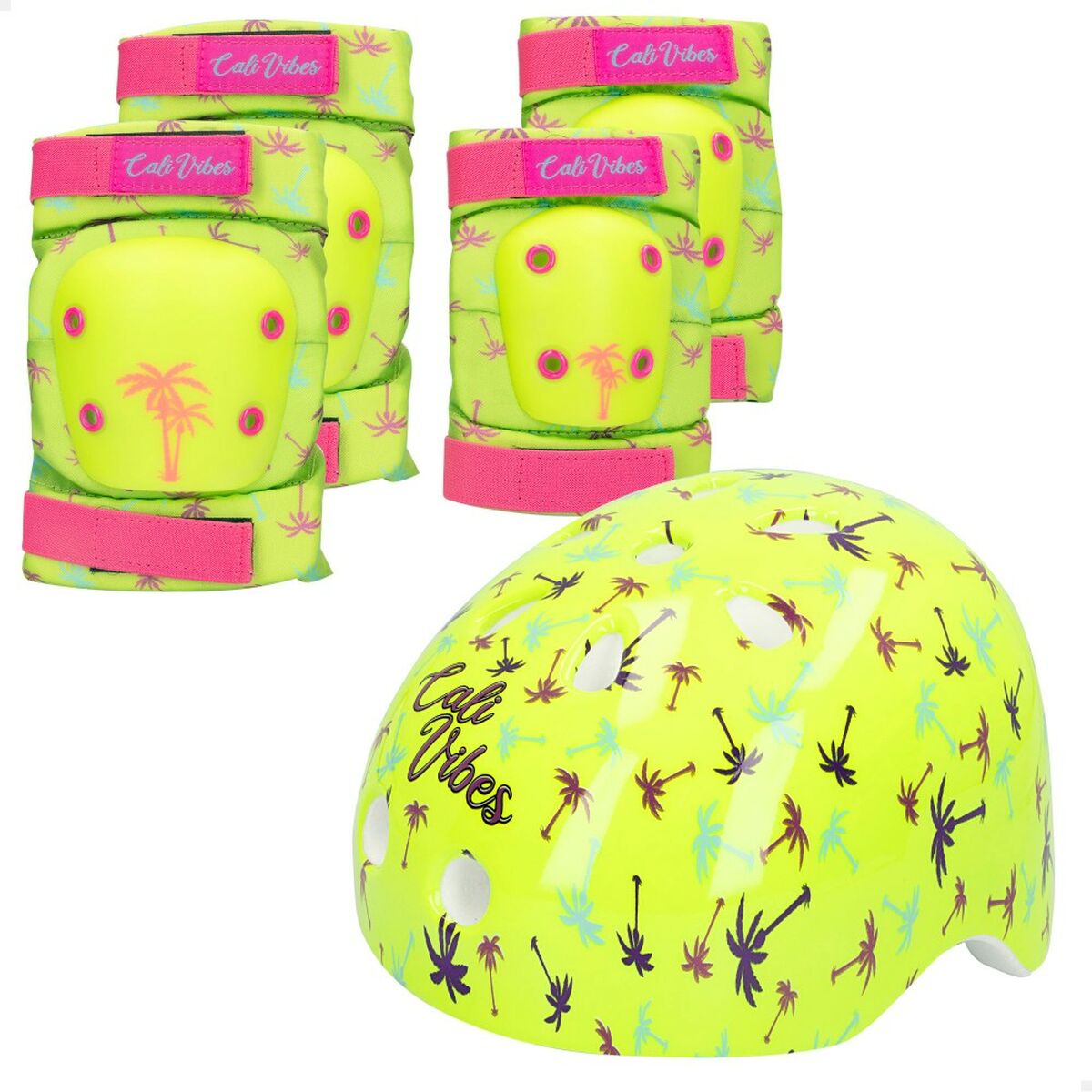 Спортивный защитный набор Colorbaby Neon Cali Vibes Жёлтый (4 штук)