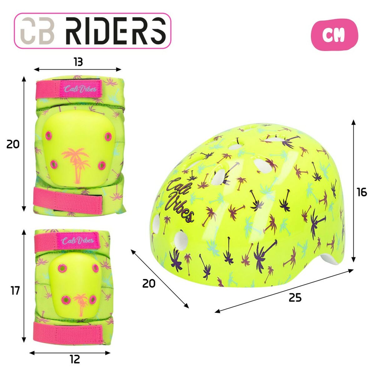 Спортивный защитный набор Colorbaby Neon Cali Vibes Жёлтый (4 штук)
