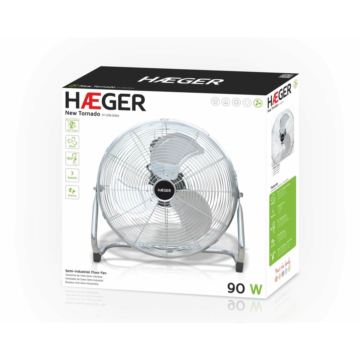 Напольный вентилятор Haeger FF-018.006A 100 W