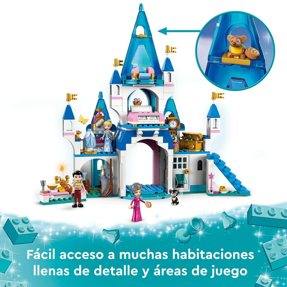 Lego 43206 Cinderella and Prince Charming's Castle (365 Daudzums)