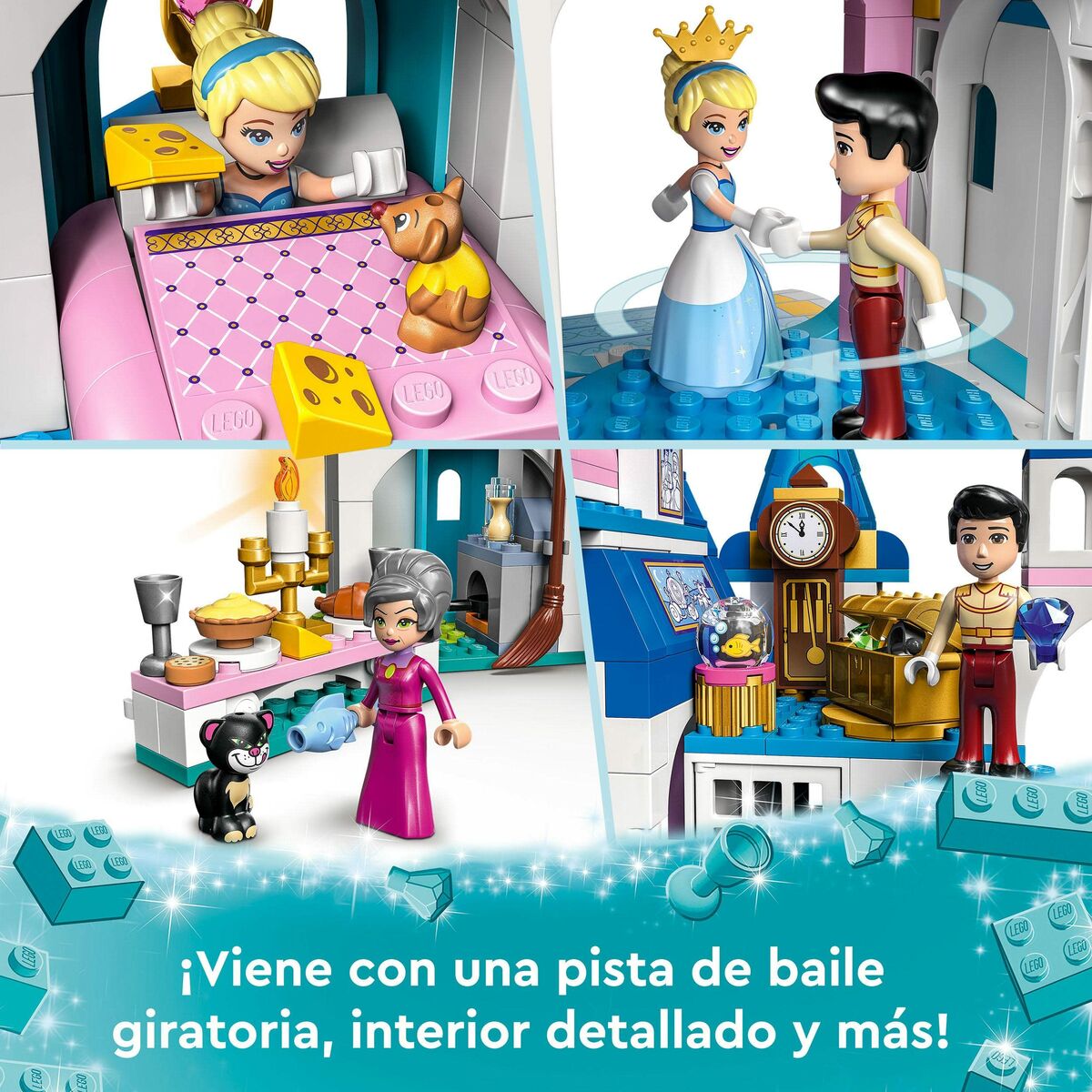 Lego 43206 Cinderella and Prince Charming's Castle (365 Daudzums)