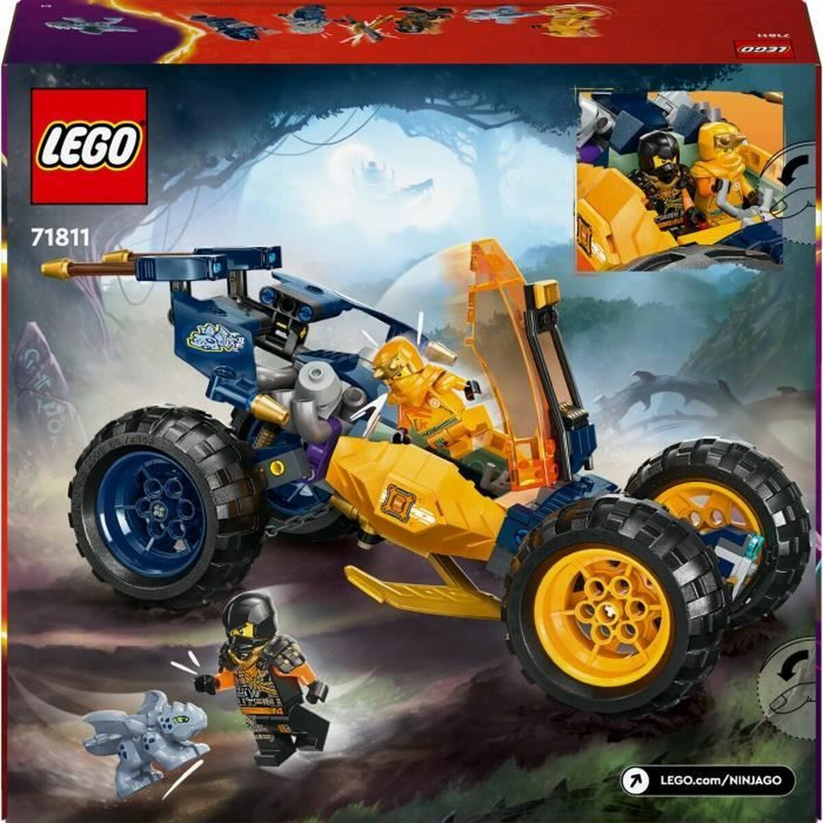 Lego NINJAGO 71811 Arin's Ninja Off-Road Buggy Daudzkrāsains