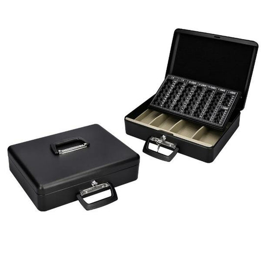 Safe-deposit box Q-Connect KF04280 Black Steel 370 x 290 x 110 mm