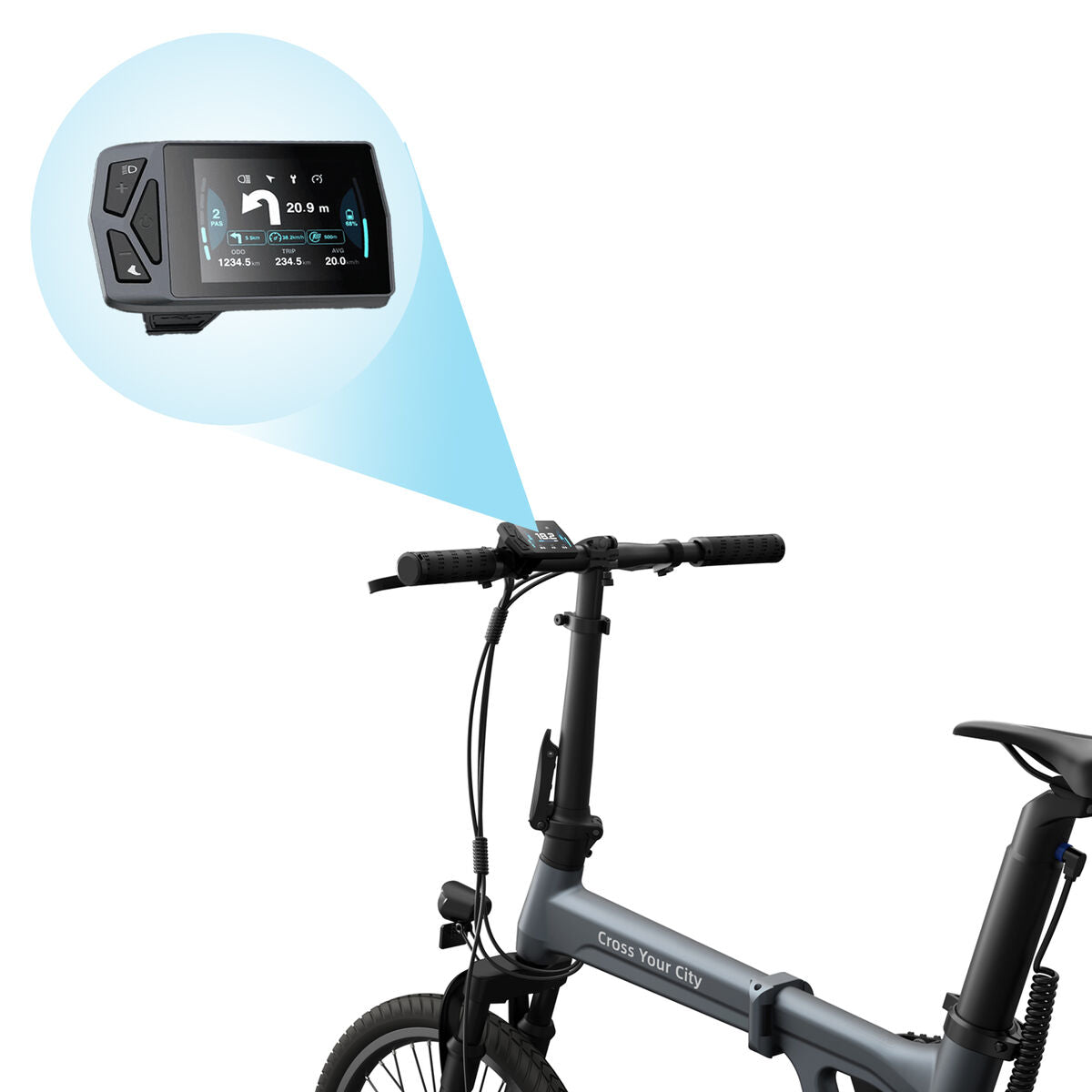 Электрический велосипед Xiaomi ADO Air 20S 20" 100 Km Серый