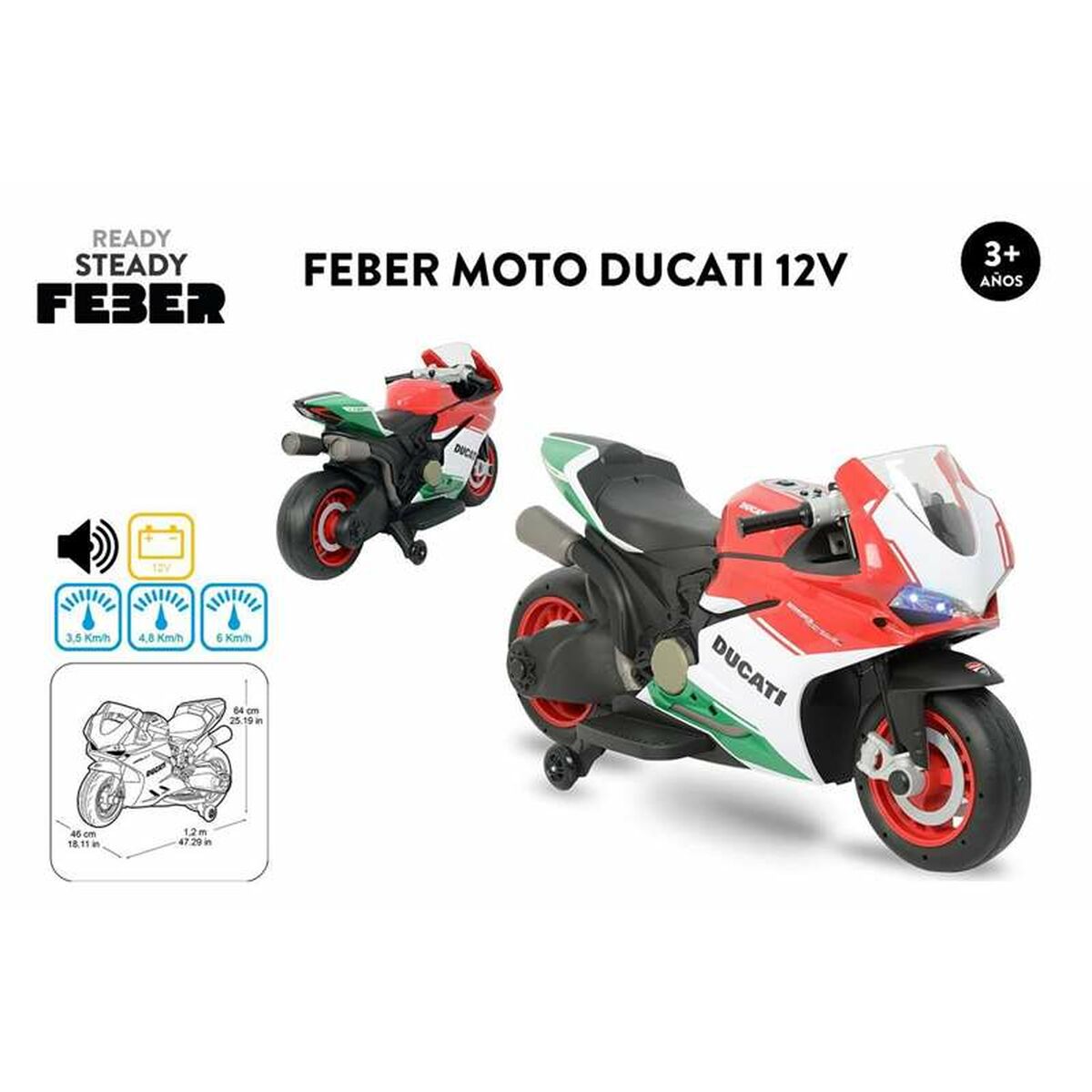 Детский электрический самокат Feber Ducati 12 V
