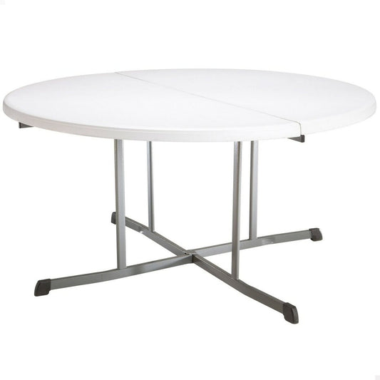 Dārza galds Lifetime Balts 152 x 75,5 x 152 cm Tērauds Plastmasa
