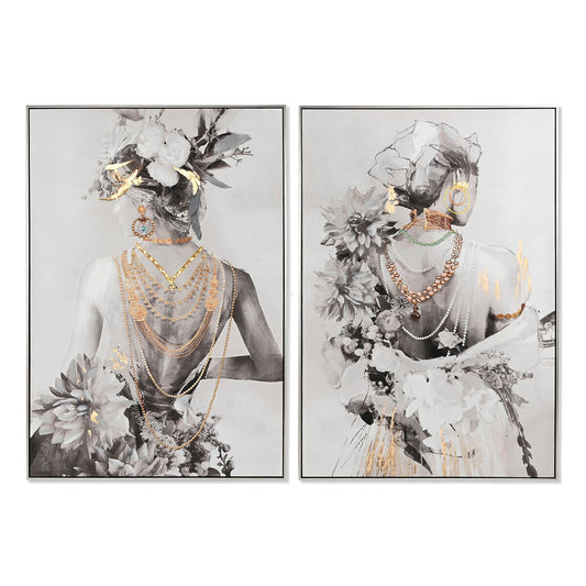 Картина Home ESPRIT Женщина 80 x 3,5 x 120 cm (2 штук)