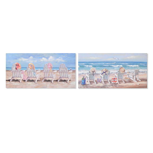 Картина Home ESPRIT Гамак Средиземноморье 120 x 3 x 60 cm (2 штук)