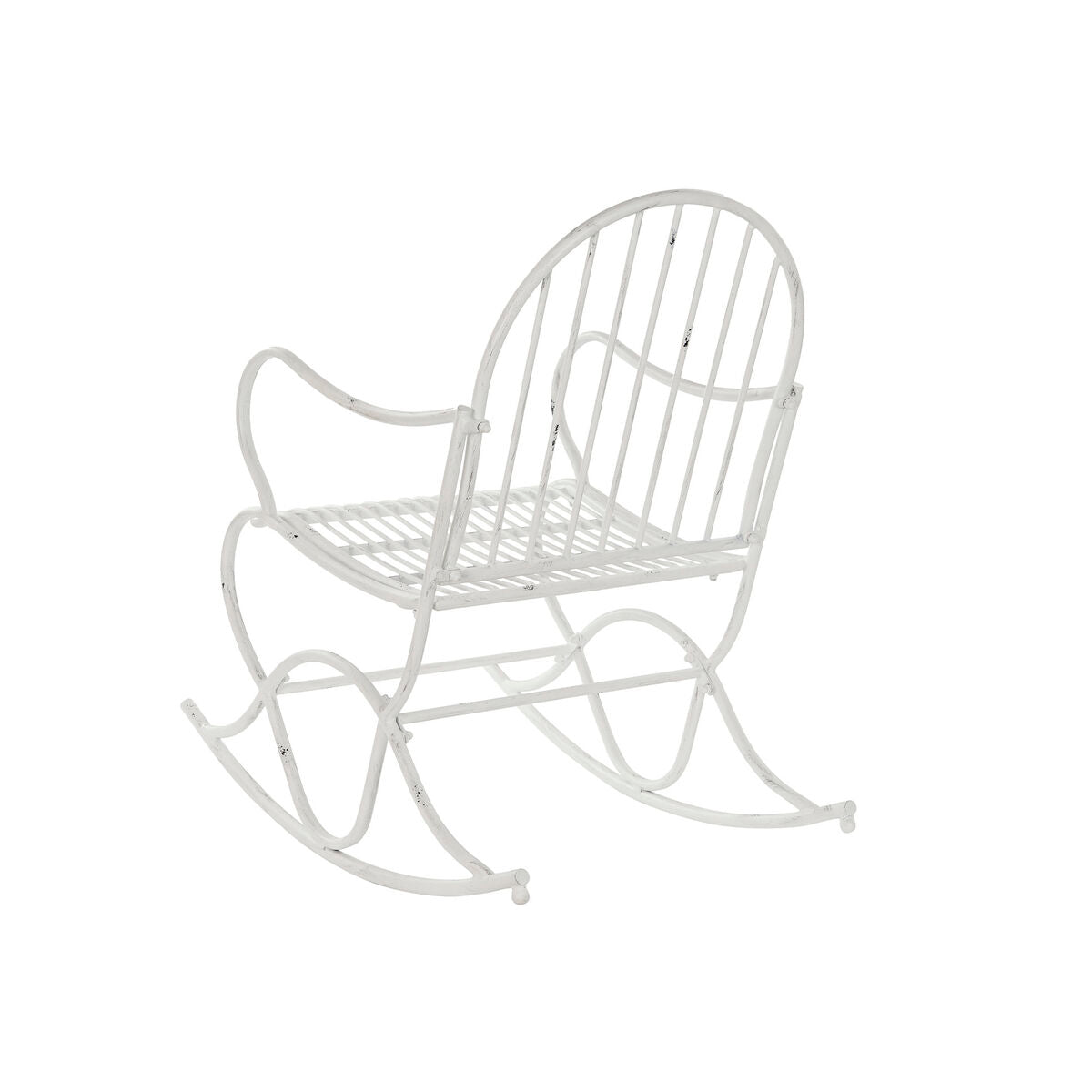 Кресло-качалка Home ESPRIT Белый Металл 60 x 90 x 96,5 cm