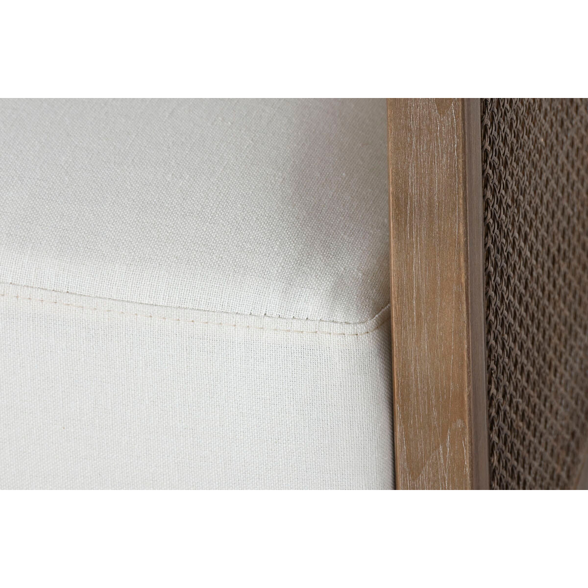 atzveltnes krēsls Home ESPRIT Balts Dabisks 93 x 86 x 88 cm