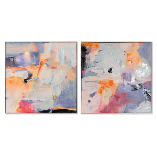 Glezna Home ESPRIT Abstrakts Moderns 80 x 3,5 x 80 cm (2 gb.)