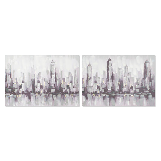 Glezna Home ESPRIT Ņujorka Loft 100 x 3 x 70 cm (2 gb.)