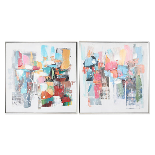 Glezna Home ESPRIT Abstrakts Moderns 82 x 4,5 x 82 cm (2 gb.)