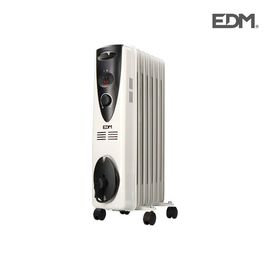Масляный радиатор (7 секций) EDM Белый 1500 W