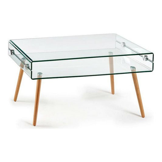 Centrālais galds Stikls Koks MDF 55 x 52 x 110 cm