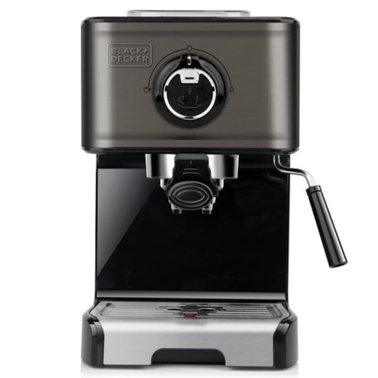 Экспресс-кофеварка с ручкой Black & Decker ES9200010B                      1,2 L Чёрный Серебристый 2 Чашки