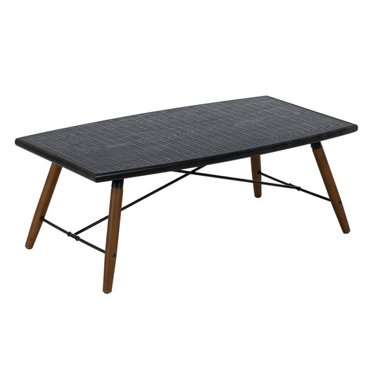 Centrālais galds OSLO Melns Dabisks Dzelzs Koks MDF 109,5 x 60 x 40,5 cm