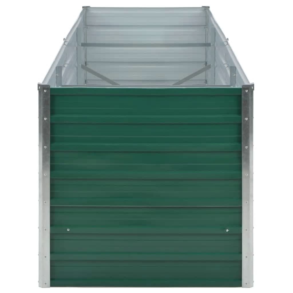 augstā puķu kaste, cinkots tērauds, 240x80x77 cm, zaļa