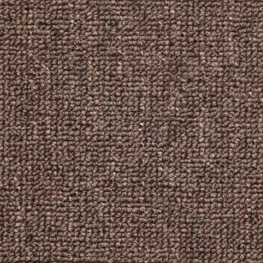 kāpņu paklāji, 15 gab., kafijas brūni, 56x17x3 cm