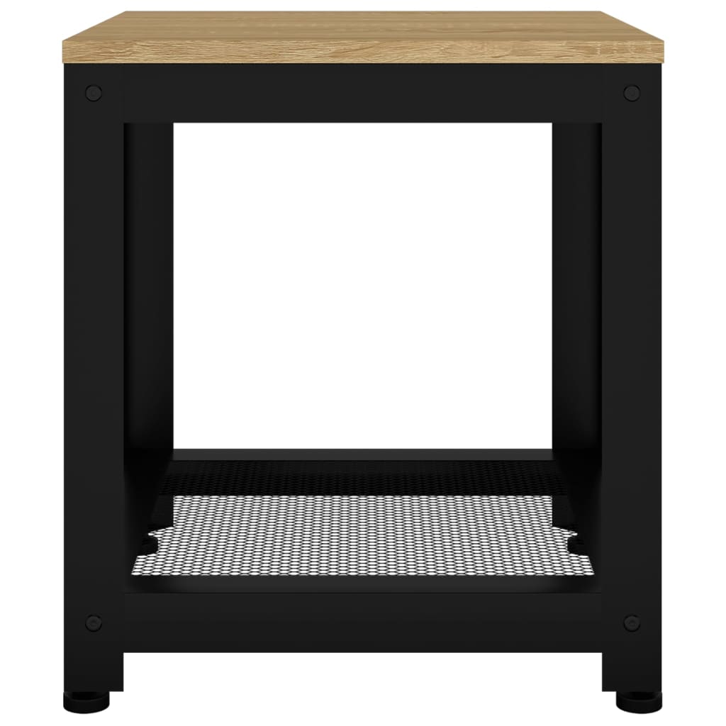 galdiņš, 40x40x45 cm, MDF, dzelzs, tumši brūns, melns