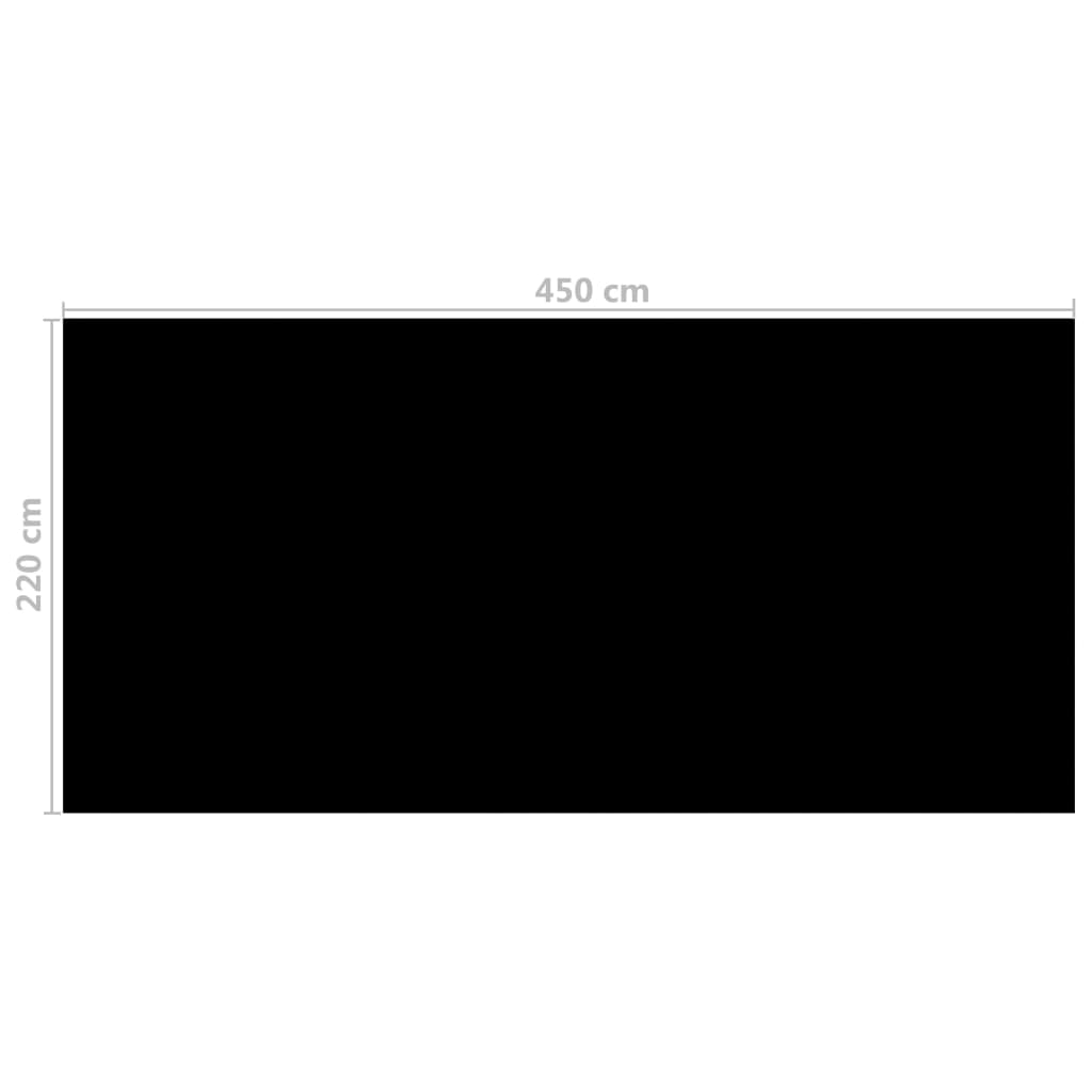 baseina pārklājs, 450x220 cm, PE, melns