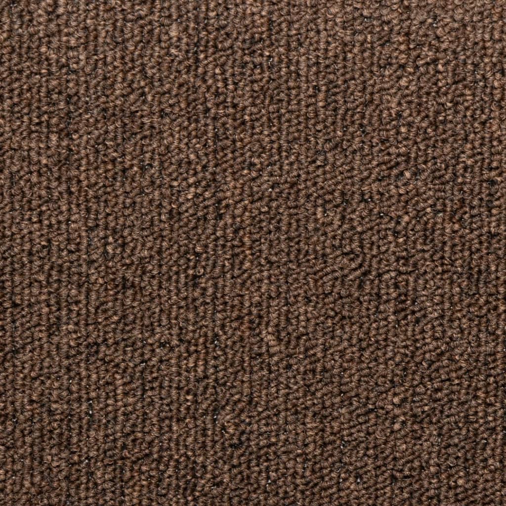 kāpņu paklāji, 15 gab., 65x21x4 cm, brūni