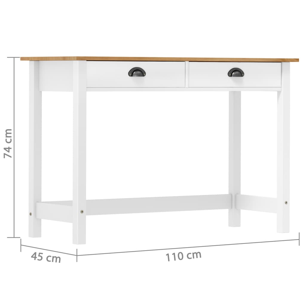 konsoles galdiņš Hill, 2 atvilktnes, 110x45x74 cm, priede