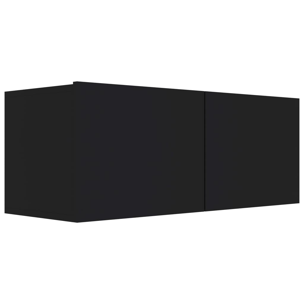 TV skapītis, melns, 80x30x30 cm, skaidu plāksne