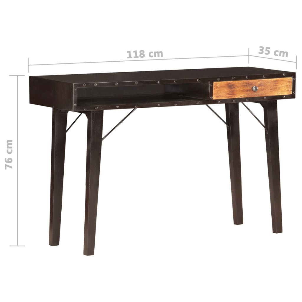 konsoles galdiņš, 118x35x76 cm, pārstrādāts masīvkoks