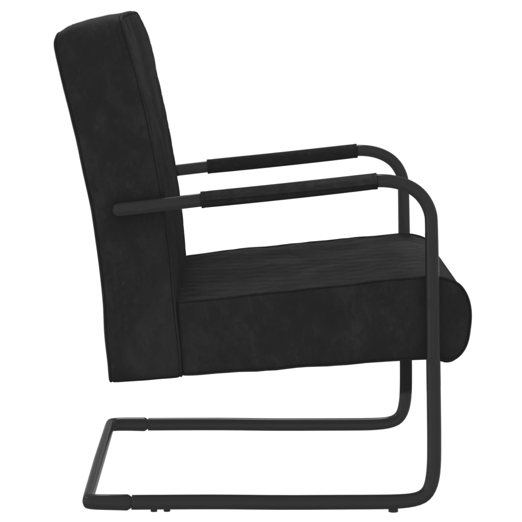 vidaXL konsoles krēsls, melns samts