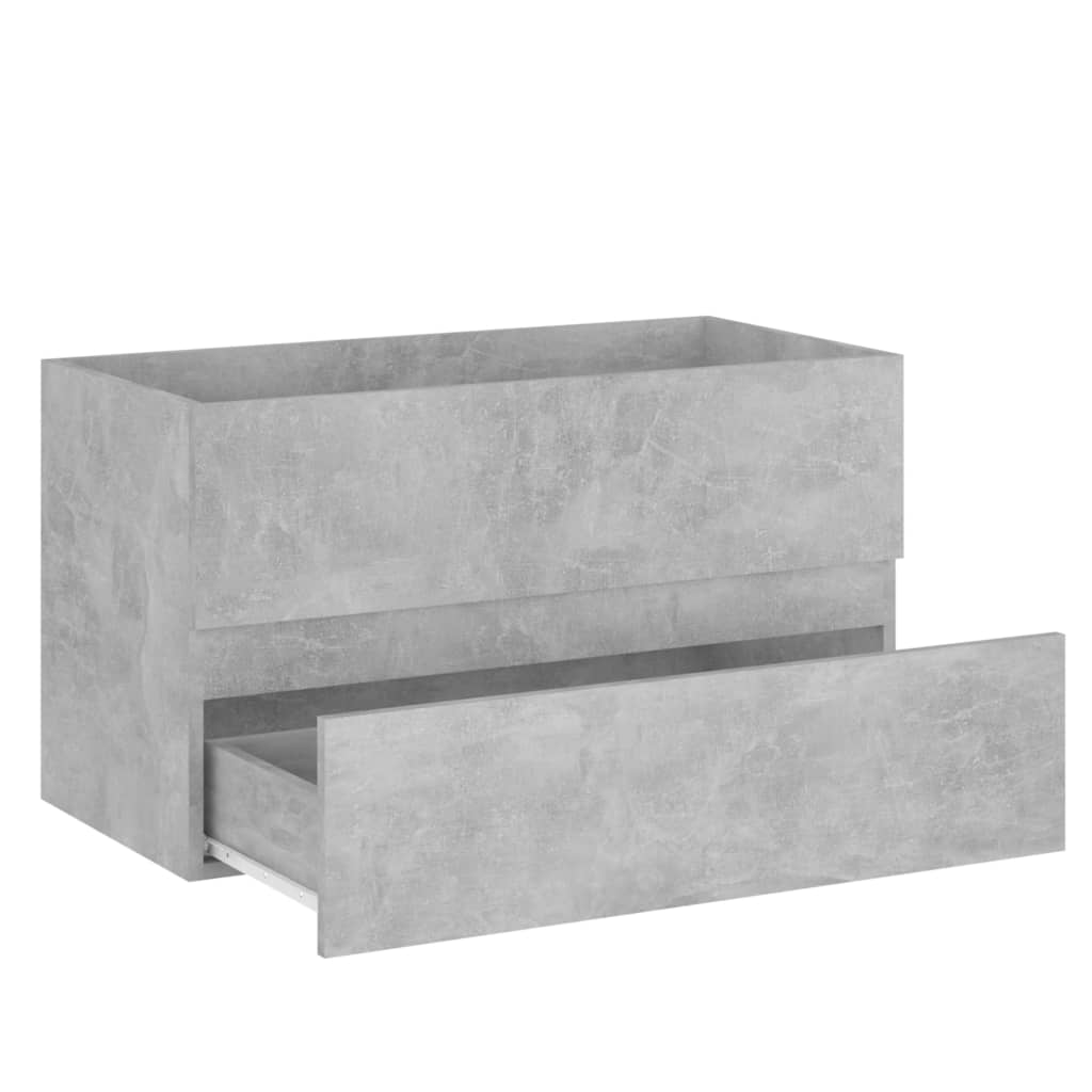 vannasistabas mēbeļu komplekts, betona pelēks, skaidu plāksne