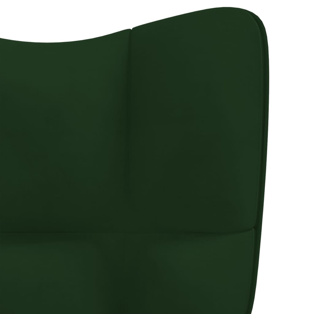 atpūtas krēsls, tumši zaļš samts