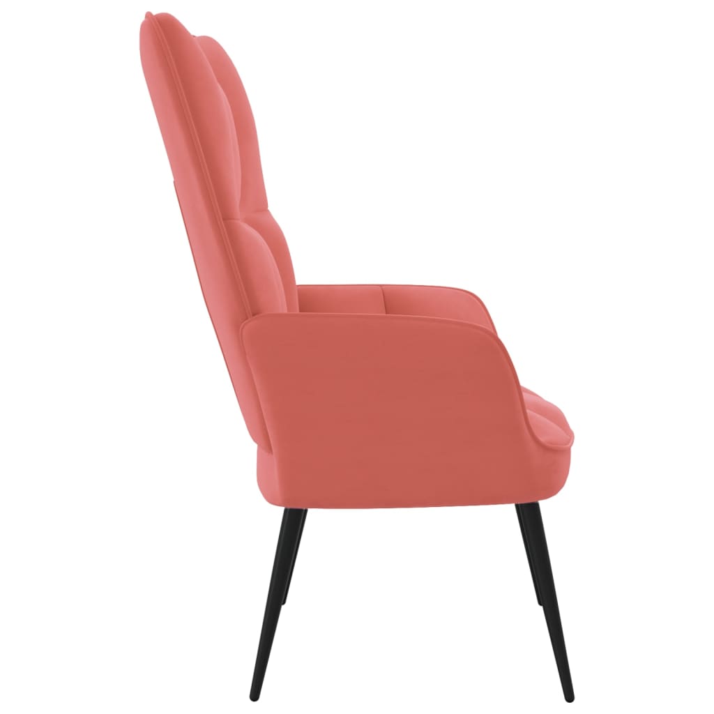atpūtas krēsls, rozā samts
