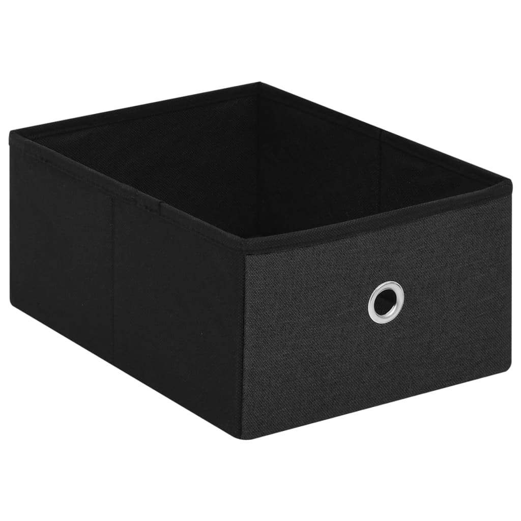 soliņš ar kasti, melns, 76x38x38 cm, mākslīgais lins