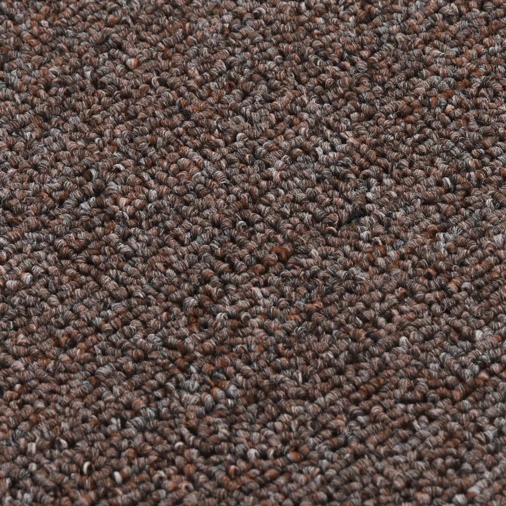 kāpņu paklāji, neslīdoši, 15 gab., 75x20 cm, brūni, taisnstūra