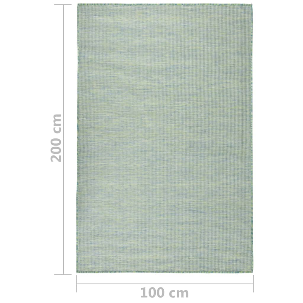 āra paklājs, 100x200 cm, tirkīzzils