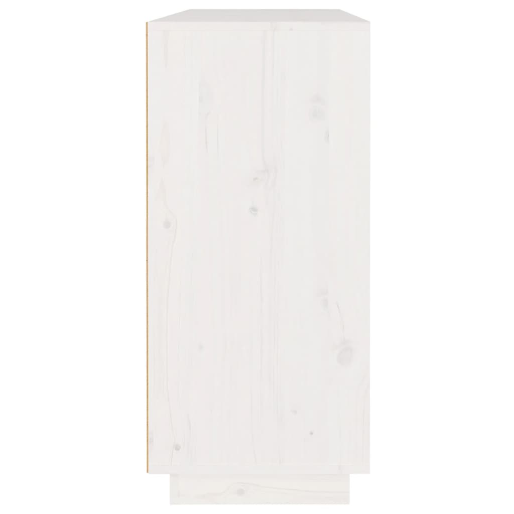 kumode, balta, 110x34x75 cm, priedes masīvkoks