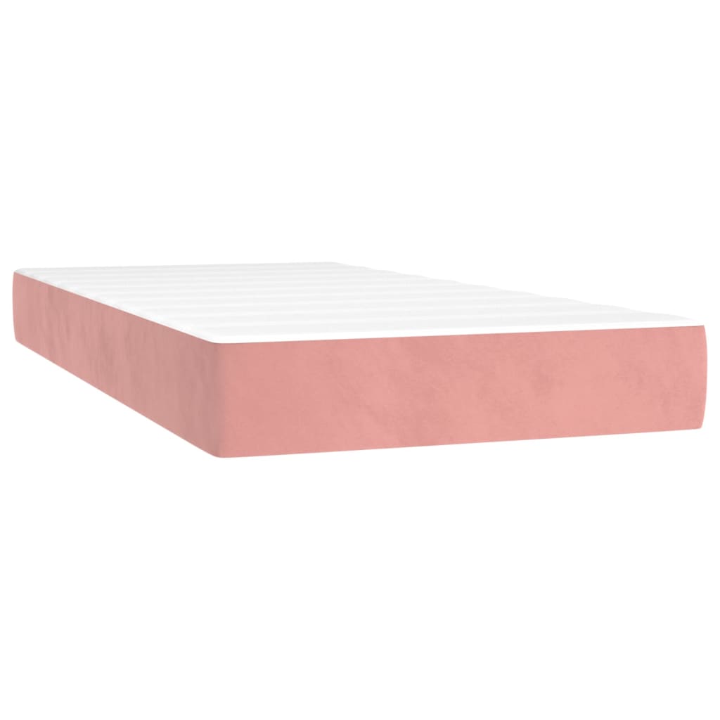 kabatu atsperu matracis, rozā, 80x200x20 cm, samts