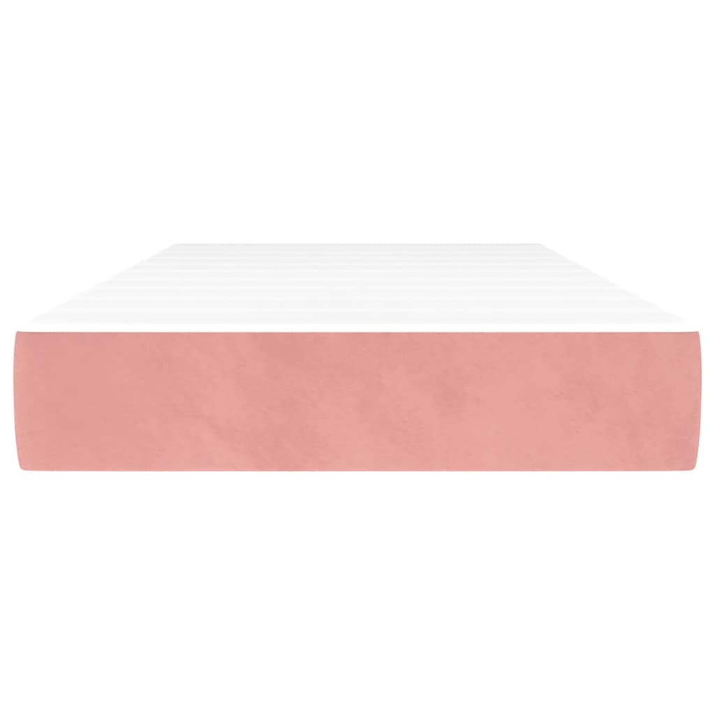 kabatu atsperu matracis, rozā, 80x200x20 cm, samts