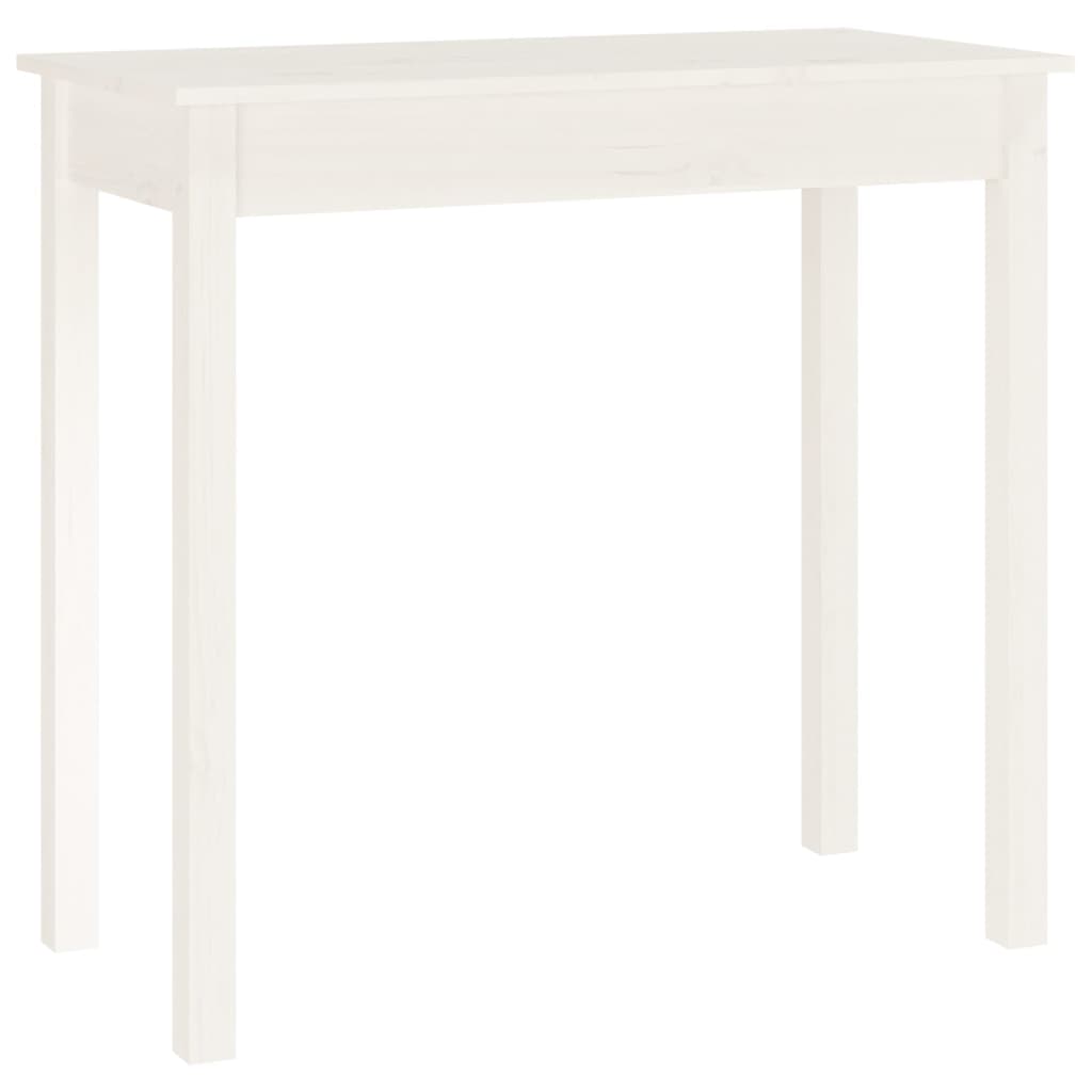 konsoles galdiņš, balts, 80x40x75 cm, priedes masīvkoks